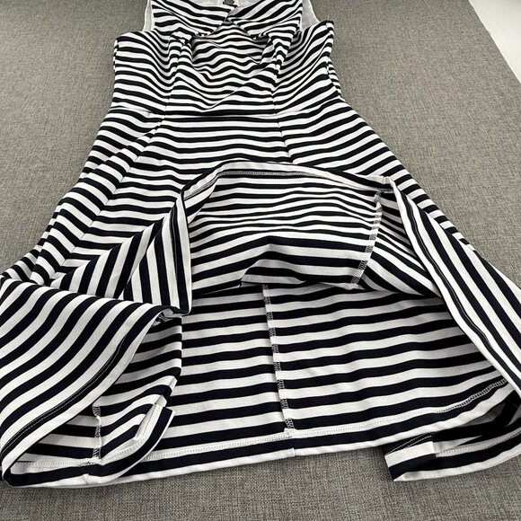 The Limited Striped Fit & Flare Dress Navy White Medium Cocktail, Casual, Event - Picture 6 of 12